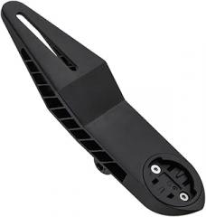 Integrated Handlebar Aluminum Alloy for Bike Computer Mount with Camera Base, for Garmin/Bryton, Fits 31.8mm to 22.2/25.4mm, Black