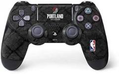 Skinit Decal Gaming Skin Compatible with PS4 Controller - Officially Licensed NBA Portland Trail Blazers Dark Rust Design