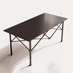 Folding Camping BBQ Table - Waterproof, Stain-Proof, High Temp Resistant, Strong Load Capacity, Space-Saving & Portable Picnic Table for Outdoor Activities,Blac