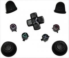 Gametown Black Full Sets Buttons For PS4 Dual Shock 4 Controller repair parts
