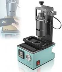 250W Hot Melt Glue Dispensing Machine, Semi-Automatic Drip System w/Thermostat, Barometer & Foot Switch, Rotating Heating Head for Electronics & Crafts (10cc)