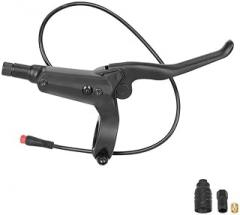 Electronic Brake Lever, Brake Lever Handle Bar Grips For Electric Bicycle, Oil Power-off Function Ebike Handle, Waterproof Two-pin Connector, Left/Right Aluminum Alloy Brake Grips(Right Black)