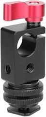 CAMVATE Camera Hot Shoe Mount Articulated with 15mm Rod Clamp Have 1/4