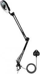 Clip Type Cantilever Bracket with Light Magnifying Glass, Electronic Repair, Embroidery Reading(10x)