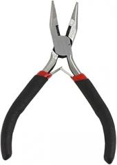 Mini Wire Cutter Pliers Steel Jewelry Repair Tool with Dentate Nose and Cushion Grip Black Non Slip Handle for Precise Cutting and Bending in Crafts and Electronics