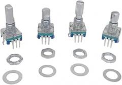 5PCS Half/Plum Axis Rotary Encoder, Handle Length 15mm/20mm Code Switch/EC11/Digital Potentiometer with Switch 5Pin 3Pin New 2025 High for Reliable Electronic Component, Precision, Stable Performance