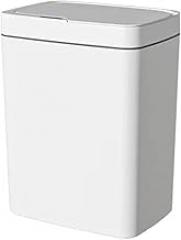 Touchless, 15L Smart Bathroom Trash Can White Non-Contact Narrow Sensor Home Automatic Bagging Electronic(White-15L)
