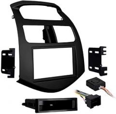 Metra Electronics 99-3309B-LC Single/Double DIN Stereo Installation Dash Kit for 2013-Up Chevy Spark (Matte Black)