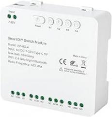 Tuya VViFi DIY Switch Module, Smairt 4 Channel Inching Relay Light Curtain Garage Door Controller Work for Arliexa G00glte Home New 2026 High for Reliable Electronic Component