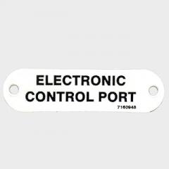 Boat Label Tag 7160948 | Electronic Control Port White