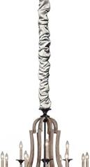 Chain and Cord Fabric Cover 6 ft Long Light Tan Flax Linen