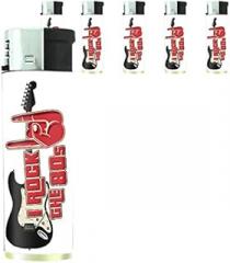 I Love The 80's Set of 5 Lighters S9 Electronic Refillable Flame Cigarette Smoking