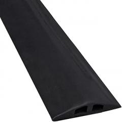 Electriduct Rubber Duct Floor Cord Cover Black 5 Feet Anti-Skid Wire Concealer Low Profile 2-Channel Cable Protector