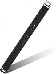 Candle Lighter Electric Arc Lighters for Candle, Long Neck Flameless & Windproof Rechargeable USB, Camping BBQ (Black)