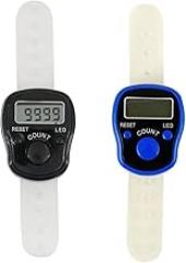 Kisangel 2pcs Finger Counter Muslim Pray Bead Electronic Counting Machine Rosaries Clickers Pitch Supplies Prayer Beads Finger Hand Tally Counting Small Counter Number Electronics