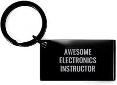 Generic Awesome Electronics Instructor Keychain for Him Her Coworker Colleague Christmas Birthday Gift Key Chain
