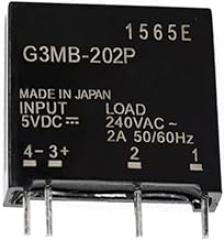 1 PCS Solid State Relay G3MB-202P in 5VDC, Out 240V AC 2A, 4-Pin Fast Response for Operation Industrial Automation, Communications, Power Electronics
