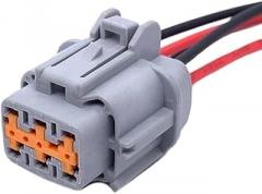 Hongpan 1 Pc 6 Pin 2.2mm Auto Headlight Plug Wire Harness Car Electronic Connector 6188-0560 6189-1175(6P Female,1 Pc)