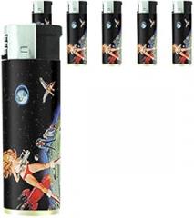 Refillable Electronic Lighter Set of 5 Pieces D-066 Sexy Sci-Fi Space Movie Poster