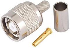 2pcs Rf Electronics Wire Terminal Coaxial Cable Copper Alloy Connector Rp-tnc Male Straight Crimp for Rg58 Lmr195 Rg400 Ships from USA