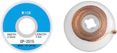 Desoldering Braid Tape (Solder) – Pure Copper Wire Solder Remover for PCB Repair, Motherboard Desoldering & Electronics Solder Cleanup. m Length, .0–4.0 mm Width Options(2.5mm)