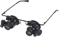 Head-Mounted Magnifier, 2 LED Lights, Hands-Free Reading Magnifier for Reading, Jewelry Magnifier, Electronic Repair Ideal Aide for Reading