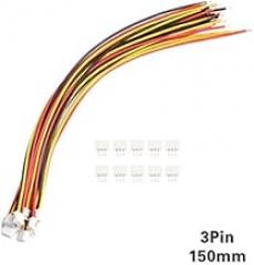 Davitu Electrical Equipments Supplies - 10set 150mm ZH-1.5 Wire Cable Connector DIY ZH-1.5 JST 2Pin-10Pin Electronic Line Single Connect Terminal Plug 28AWG Connectors - (Color: 3pin)