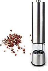 Generic Electric Salt and Pepper Grinder Set - Battery Operated Stainless Steel Mill with Light - Automatic One Handed Operation - Electronic Adjustable Shakers - Ceramic Grinders, SMALL