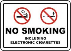 Metal Sign No Smoking Including Electronic Cigarettes Tin Sign Retro Wall Decor For Home Coffee Bar Funny Aluminum Sign 16x12 inch