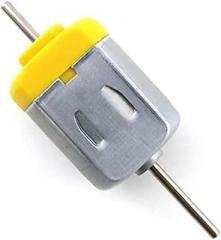 DC 1.5V-12V 130 Carbon Brush Electronic Starter Double Shaft 3000-7000RPM DIY Toy Model Small Electronic Starter Wind Generator Making Accessories(Silver Back Motor)