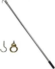 Effortless Attic Access Ladder Pull Kit with 40in Extension Pole - Stainless Steel Design Easy Storage Solutions