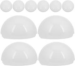 Milisten 10pcs Vanity Light Globes Half Sphere Plastic Replacement Globes for Bathroom Vanity Light Fixtures round LED Covers Compatible with Makeup Mirror Lighting Accessories