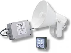 Marco EW3-M Electronic Ship Horn, 24 V, >130 dB, 698 Hz, with 2 Programmable Fog Signals and Integrated Voice Amplifier, 15206013