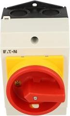 T0-1-102/I1/SVB | Y7-207143 | MOELLER Enclosed Isolator, 2P, 20A, IP65, with PADLOCKABLE Handle, RED/Yellow