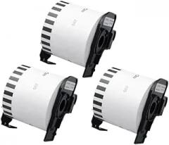 62mm X 30. 48 Meter Ribbon Continuous Paper Compatible with QL 700 QL 800 Thermal Printer Label Paper(3 Roll)