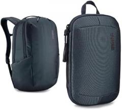 Thule Subterra 21L Backpack & Powershuttle Small Electronics Case Bundle, Dark Slate