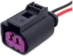 1 Set 2 Pin Car Engine Housing Plug Wire Harness Auto Water/Proof Electronic Connector for Magotan Sagitar 1J0973772(1 Pc)