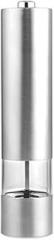 Salt and Pepper Mills Electric Grinder, Stainless Steel, Electronic Push Button Operation for Home Kitchen, Camping, Restaurant and Barbecue-1PCS