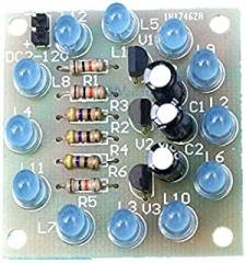 DIY Blue 12PCS LED Circular Lamp Suite Light Kit Fun Electronic Parts DIY Electronic Kit