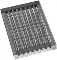 Plate- Glass- Reaction- 96 Well- 500uL- Flat Cavit y Style, EA1