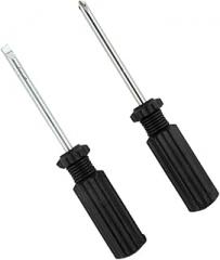 2pcs 4mm Mini Slotted and for Phillips Screwdriver Set for Home DIY Hand Repair Tools, Light Duty Screwdrivers for Electronics, Small Hand Tools for Repairs(2PCS)
