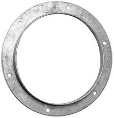 Round Angle Flange, 4 in Duct Dia, Galvanized Steel, 22 GA, 61/64