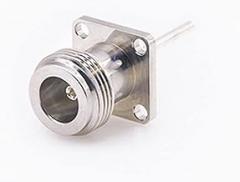 N Type Female Connector Welding Plate 4 Hole Flange Straight Solder for PCB Mount