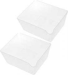 Healifty 2pcs Transparent Electronic Scale Pans for Digital Kitchen Scales Lightweight Reusable Plastic Measuring Bowls Food Weighing Trays for Cooking and Baking Tasks