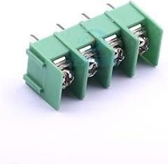 10 Pcs Pin: 4 Rows: 17.62mm Straight pin Side Foot Fence Terminal P=7.62mm 7.62mm DBT10-7.62-4P-GN