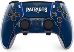 Skinit Decal Gaming Skin Compatible with PS5 DualSense Edge Pro Controller - Officially Licensed NFL New England Patriots Team Jersey Design