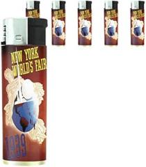 Vintage World's Fair Poster Set of 5 Lighters S2 Electronic Refillable Flame Cigarette Smoking