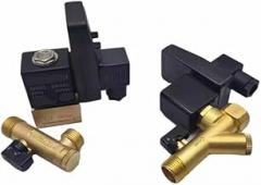 1/2 Electronic Drain Valve Air Compressor Filter Dry Air Storage Tank Drain Cooler Dry Electromechanical Magnetic Valve 220v 1Pcs(One body type)