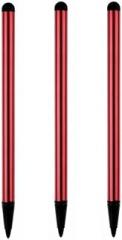 3Pcs Red Universal Stylus Pen Set for Touch Screens, Precision Fine Point Digital Pencil for iPad, Phone, Android Tablet, Electronic Devices