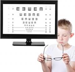 Digital Visual Acuity Chart, Electronic Optical Eye Chart with 18.5/21.5 Inch Display, LCD Electronic Ophthalmometer for Hospitals, Optical Shops, Eye Examinations, Multiple Visual Targets(21.5in)